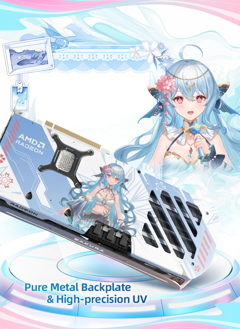 (Open Box Only US)Yeston Sakura Atlantis Radeon RX 9070 XT 16G GDDR6 256bit 4nm video cards Desktop Computer PC Graphics Card - Image 9
