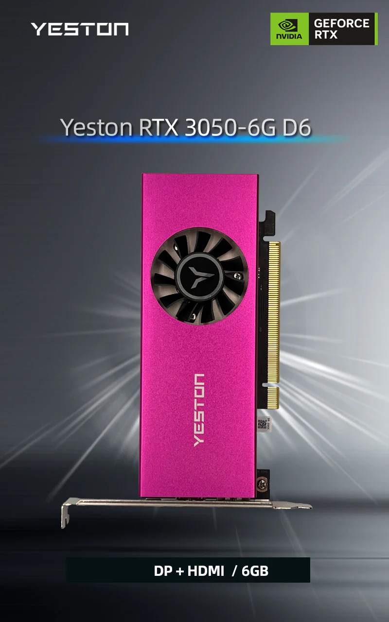 (Promotion) Yeston RTX 3050 6GB GDDR6 (Equipped with a half height baffle)Graphics cards Nvidia pci express 4.0 x8 video cards Desktop computer PC video gaming graphics card - Image 4