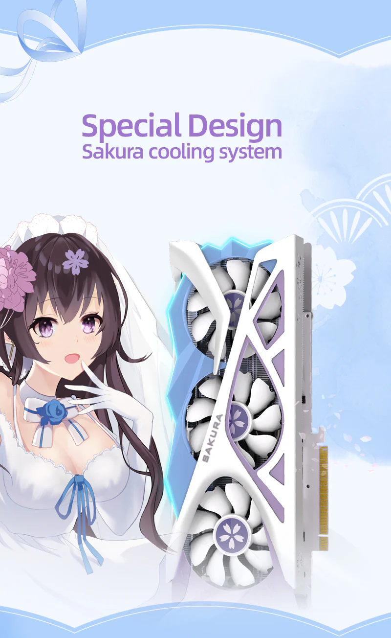 (Open Box-Only the US has inventory)Yeston Sakura Nvidia GeForce RTX 4060Ti 16G GDDR6  128bit GDDR6 Gaming GPU Graphics Card - Image 7