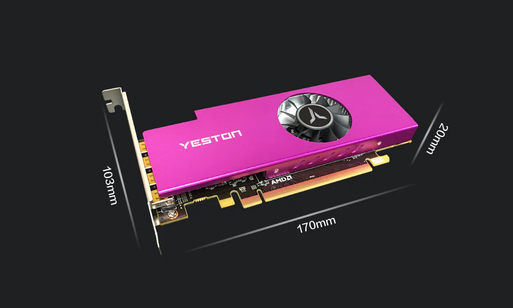 Yeston Radeon R7 350-4G 4MINIDP 4GB 128bit GDDR5 700MHz 512processors PCIExpress 3.0*16 video cards 4 Screen Graphics Card DirectX12 4*MINIDP compatible graphics card of Desktop - Image 9