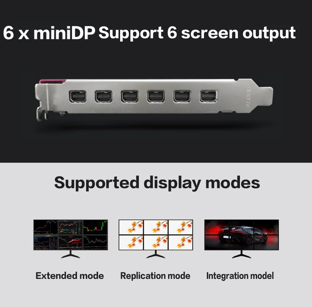 Yeston Radeon R7 350-4G 6MINIDP 4GB 128bit GDDR5 700MHz 512processors PCIExpress 3.0*16 video cards 6 Screen Graphics Card DirectX12 6*MINIDP compatible graphics card of Desktop - Image 6