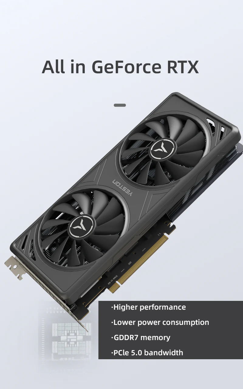 (Promotion)Yeston GAEA Nvidia GeForce RTX 5060 Ti 16G 128bit GDDR7 Gaming GPU Graphics Card - Image 6