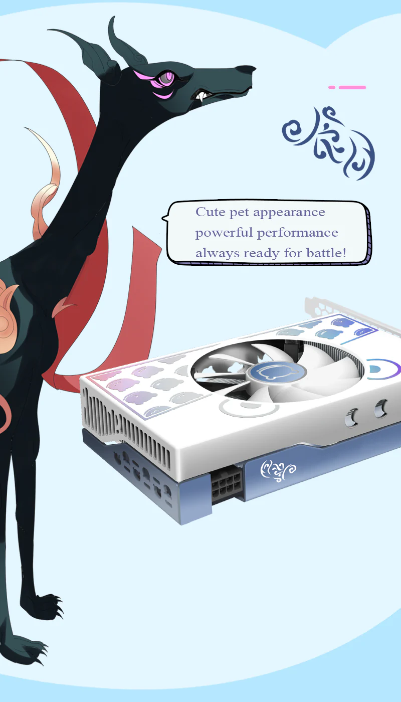 Yeston Cute Pet Nvidia GeForce RTX 4060 Graphics Card GDDR6 8G 128bit GDDR6 Gaming GPU - Image 7