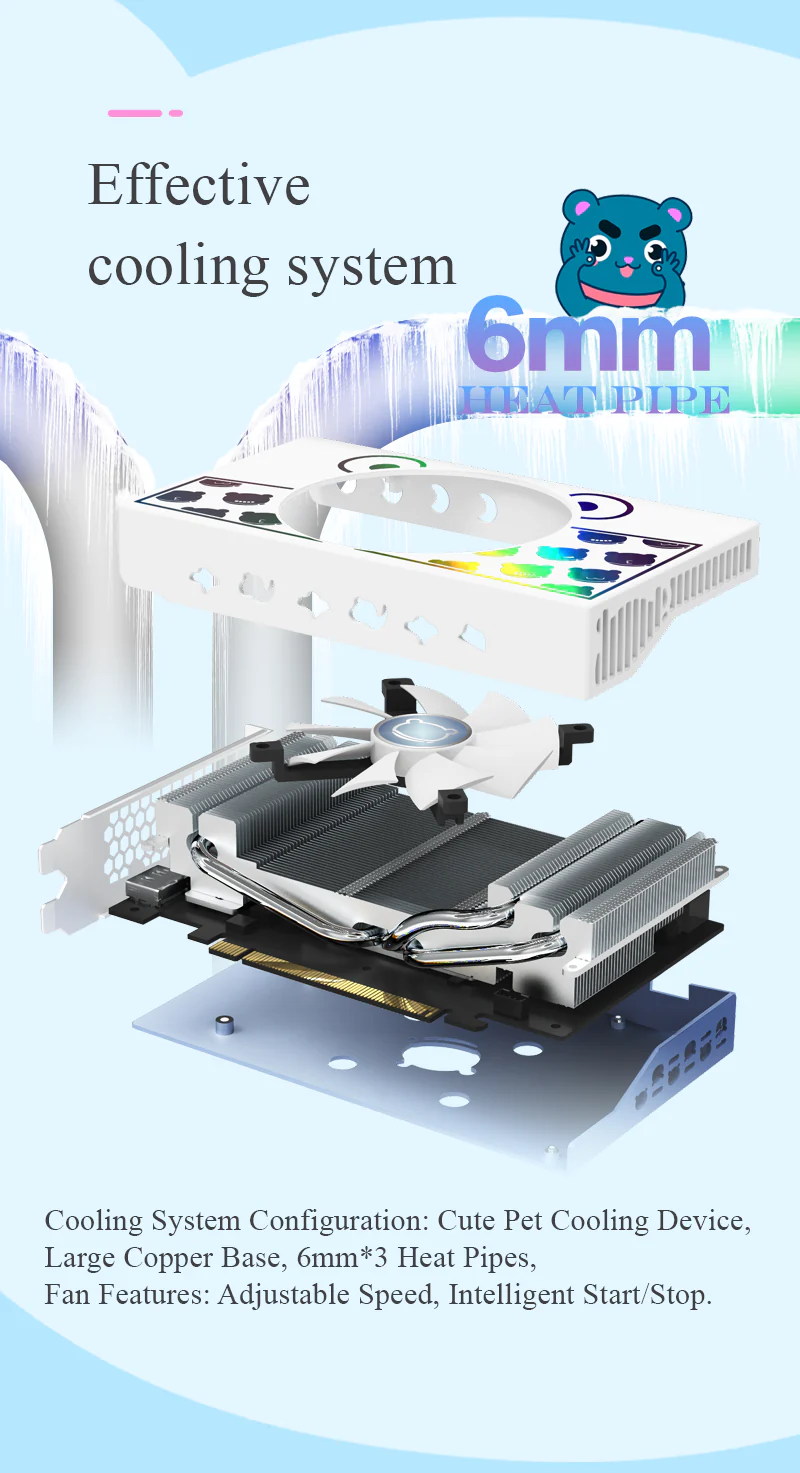 Yeston Cute Pet Nvidia GeForce RTX 4060 Graphics Card GDDR6 8G 128bit GDDR6 Gaming GPU - Image 9