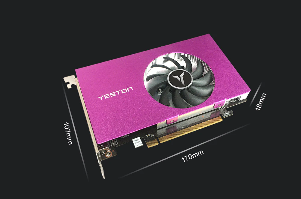 Yeston Radeon RX 550 2GB GDDR5 1071MHz 640processors PCIExpress 3.0 DirectX12 video cards Single Slot 4*HDMI compatible graphics card of Desktop - Image 9