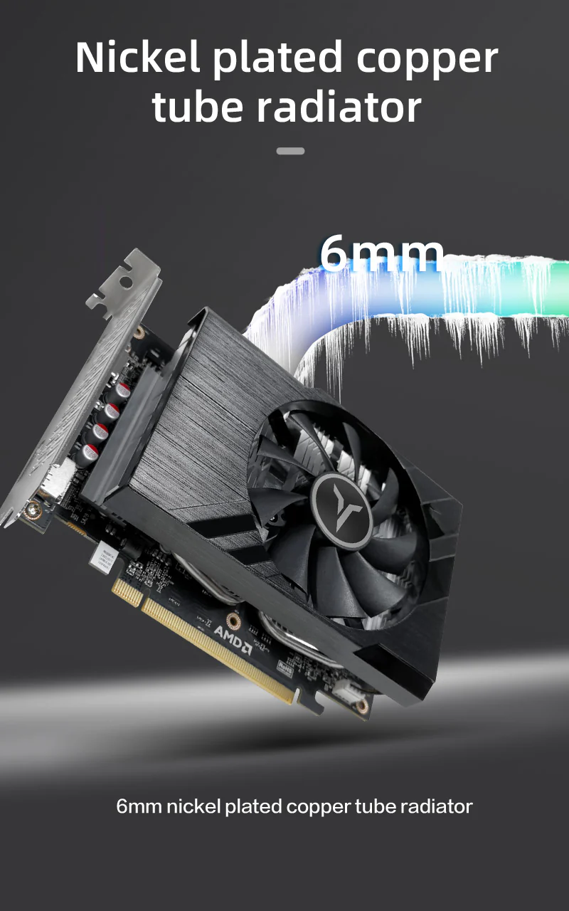 Yeston Radeon RX 6500 XT 4GB D6 GDDR6 6nm video cards Desktop computer PC Video Graphics Card - Image 7
