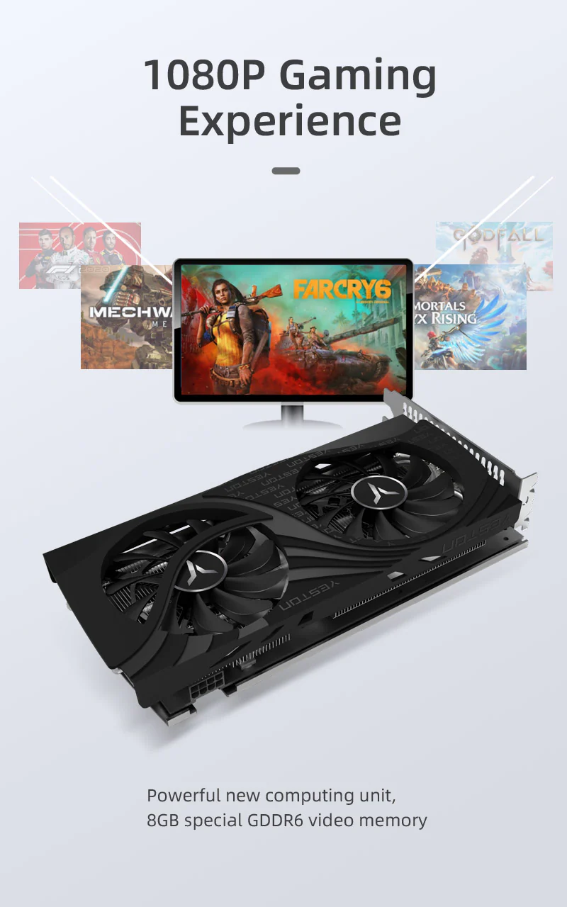 （Only available in the United States）Yeston Radeon RX 6650 XT 8G GDDR6 128bit 7nm Desktop computer PC Video Graphics Card - Image 10