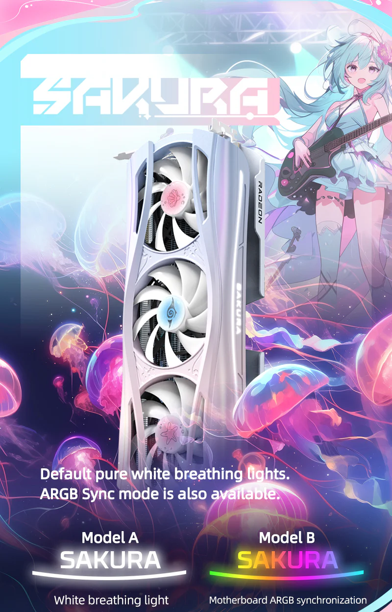 (Promotion)Yeston Sakura Atlantis Radeon RX 9070 16G GDDR6 256bit 4nm video cards Desktop Computer PC Graphics Card - Image 7