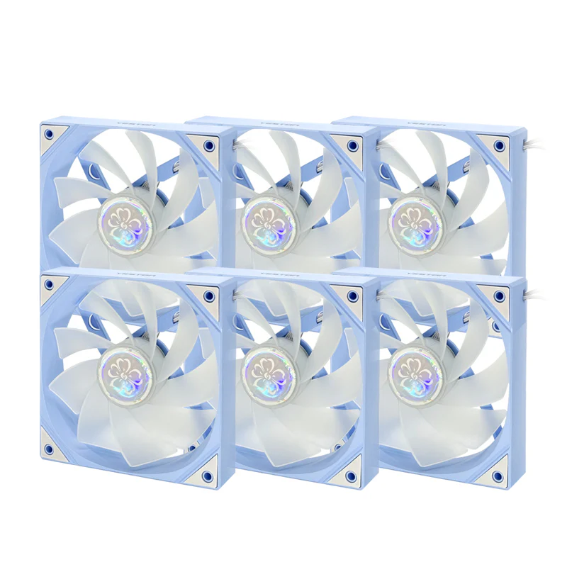 (Promotion: $5 discount over $30)Yeston SAKURA Computer Case Fan ARGB LED 120mm Cooler Fan Quiet Edition High Airflow Color LED Case Fan 4pin PWM Silent Fan with Hydraulic Bearing (Reverse Fan) - Image 14
