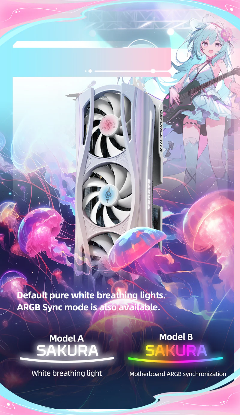 (Promotion)Yeston Sakura Atlantis Nvidia GeForce RTX 5070 Ti Graphics Card GDDR7 16G 256bit Gaming GPU - Image 7